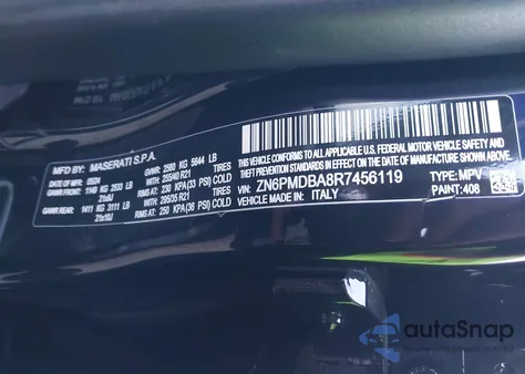 2024 Maserati Grecale Modena z USA, uszkodzony, nr VIN ZN6PMDBA8R7456119